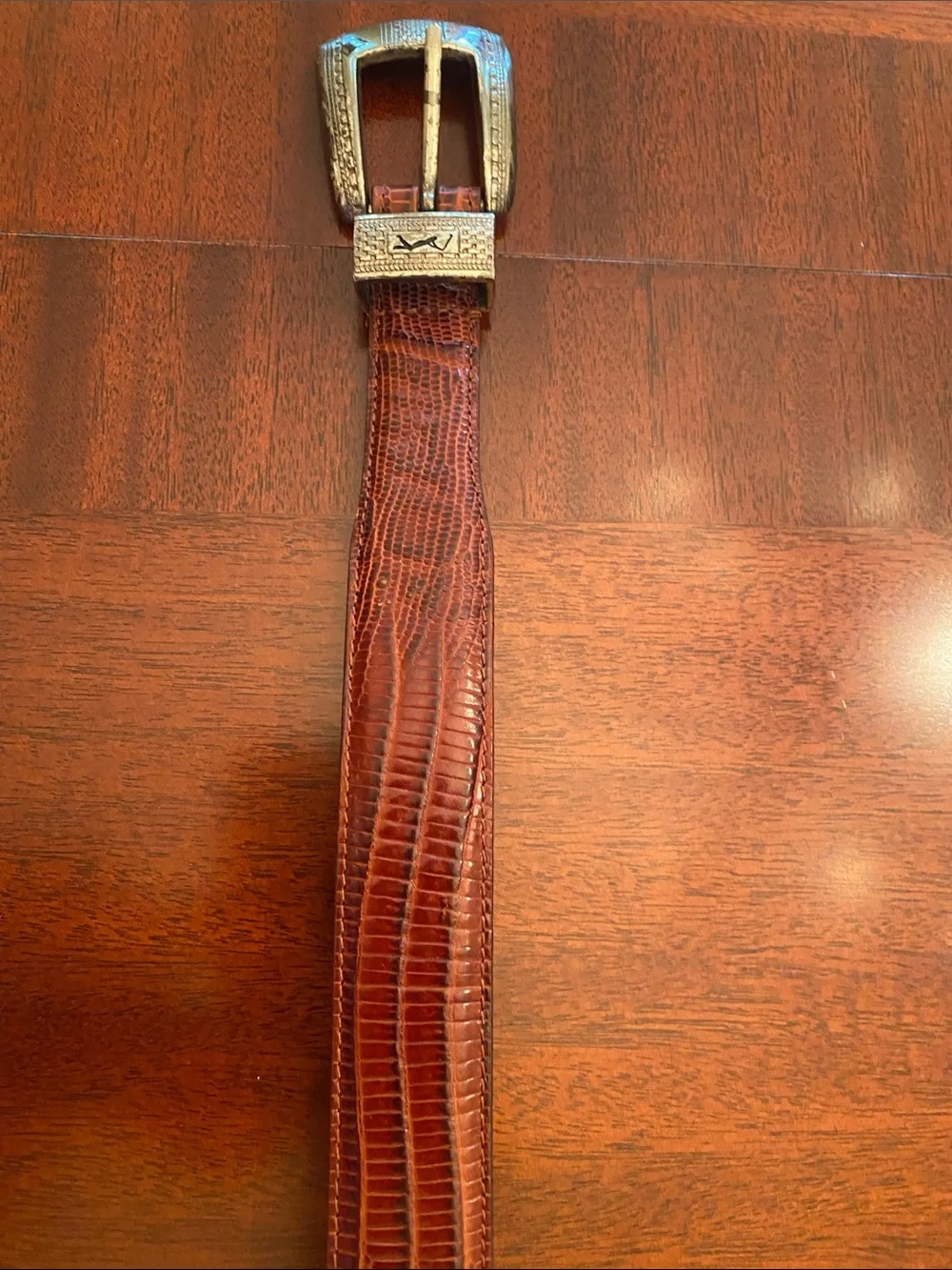 Top Grain Lizard Print Leather Lined golf belt 34